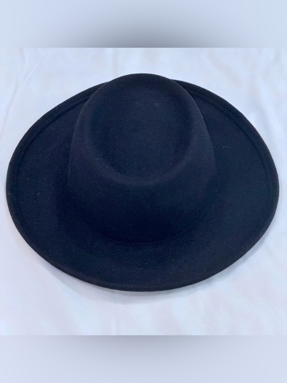 Something Special Black 100% Wool Wide Brim Fedora Hat